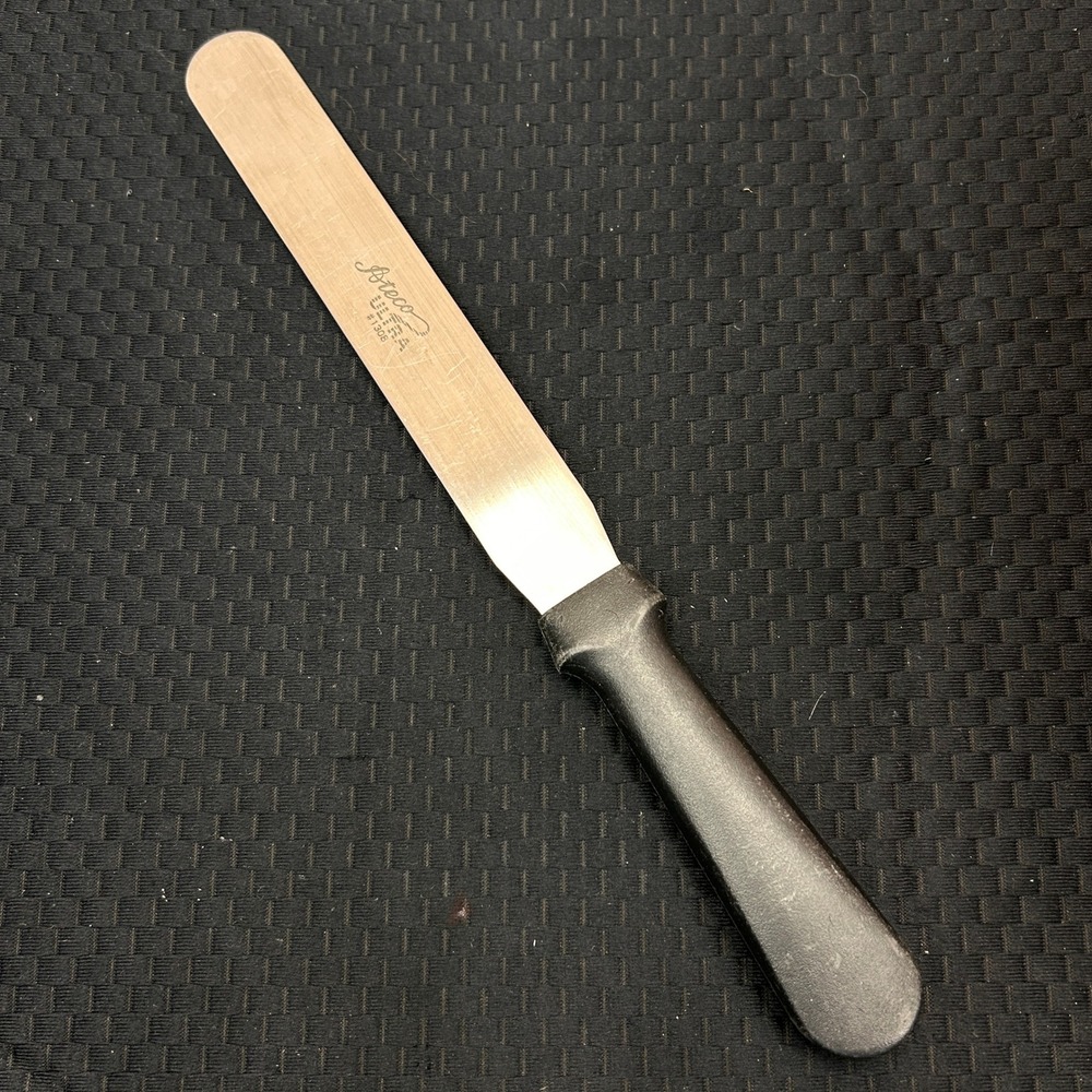 Ateco Ultra 1308 Straight Icing Spatula Stainless Steel Japan Black Handle 12.5"